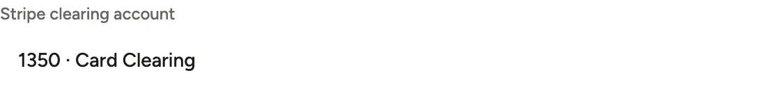 Choosing the clearing account card payments post to