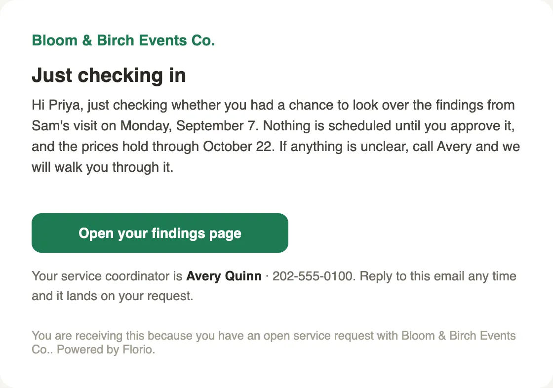 The nudge email
